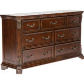 Messina Estates 7 Drawer Dresser in Distressed Cognac