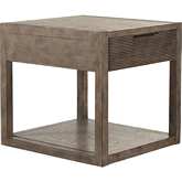 Bartlett Field End Table in Dusty Taupe Finish Wood