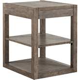 Bartlett Field Chair Side Table in Dusty Taupe Finish Wood