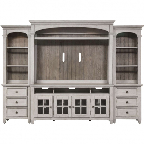 Heartland Entertainment Center in Antique White & Tobacco