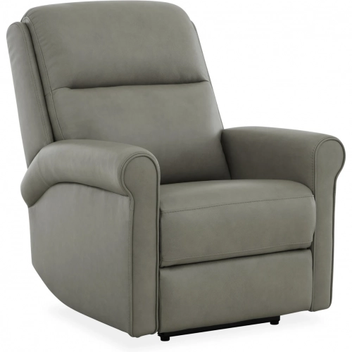 Rayden Triple Power Zero Gravity Recliner in Slate Gray Leather
