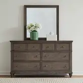 Twin Lakes Dresser & Mirror in Gray Wood