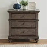 Twin Lakes Nightstand with Charging Station in Gray Wood