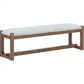 Harmony Dining Bench in Brownstone Wood
