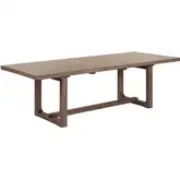 Harmony 102" Extension Trestle Dining Table in Brownstone Wood