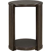 City View Chairside End Table in Coffee Bean Brown Wood