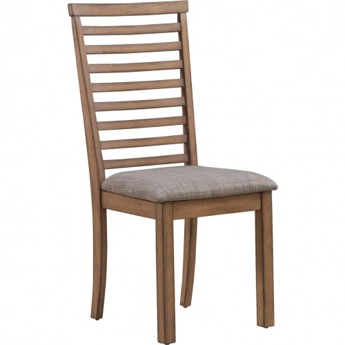 Brook Bay Ladder Back Dining Chair in Sandstone Brown Wood (Set of 2)