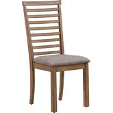 Brook Bay Ladder Back Dining Chair in Sandstone Brown Wood (Set of 2)