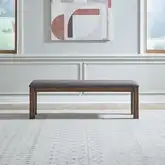 Brook Bay Dining Bench in Sandstone Brown Wood