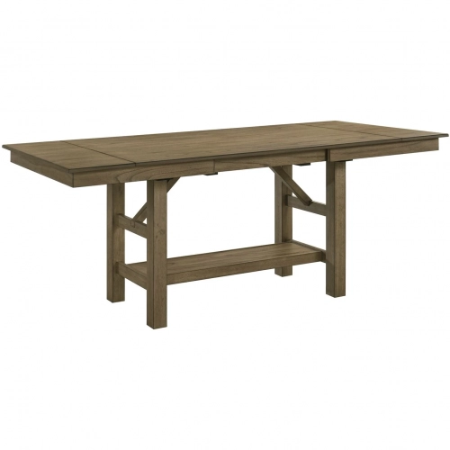 Brook Bay 94" Gathering Trestle Dining Table in Sandstone Brown Wood