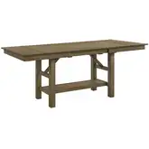 Brook Bay 94" Gathering Trestle Dining Table in Sandstone Brown Wood
