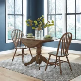 Carolina Crossing 3 Piece Drop Leaf Dining Set in Distressed Wood