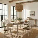 Carolina Crossing 7 Piece Dining Set in White & Antique Honey Wood