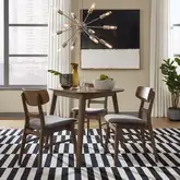 Space Savers 4-Piece Triangle Dining Set in Satin Walnut Brown Wood