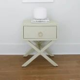 East End 1 Drawer End Table in Green Mist Finish Wood