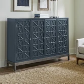 Braxton Accent Cabinet in Azure Blue Wood