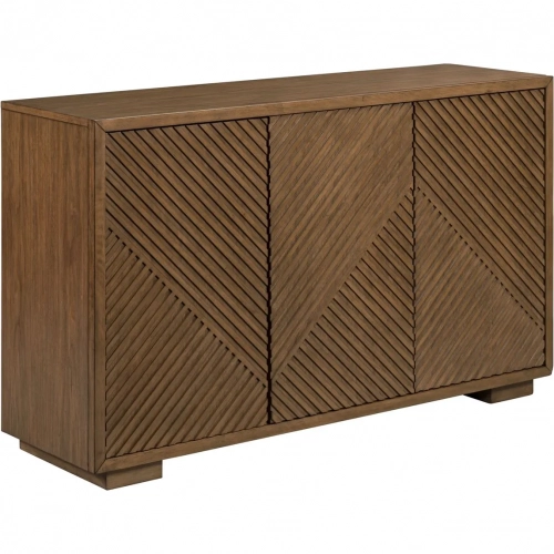 Easton 3 Door Accent Cabinet in Bronze Brown Wood