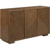 Easton 3 Door Accent Cabinet in Bronze Brown Wood