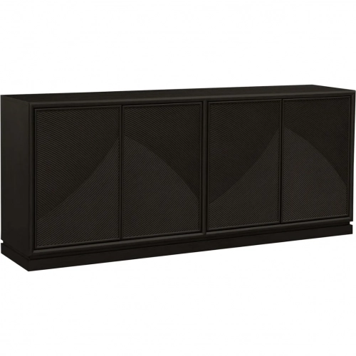 Dahlia 80" Accent TV Stand Console in Satin Espresso Brown Wood