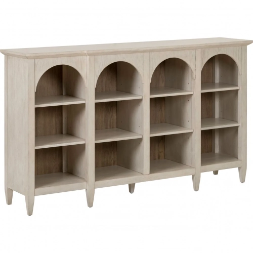 Pavilion Breakfront Accent Cabinet in Natural White Finish Wood