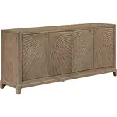 Montecito 4 Door Accent Cabinet in Weathered Tobacco Brown Wood