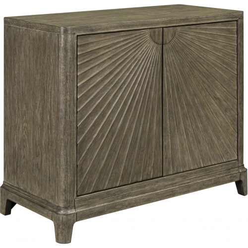 Montecito 2 Door Accent Cabinet in Weathered Tobacco Brown Wood
