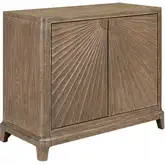 Montecito 2 Door Accent Cabinet in Weathered Tobacco Brown Wood