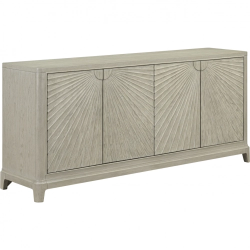 Montecito 4 Door Accent Cabinet in Sanctuary White Wood