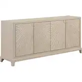 Montecito 4 Door Accent Cabinet in Sanctuary White Wood