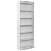 Magnolia Manor 84" Bookcase in Antique White & Weathered Wood
