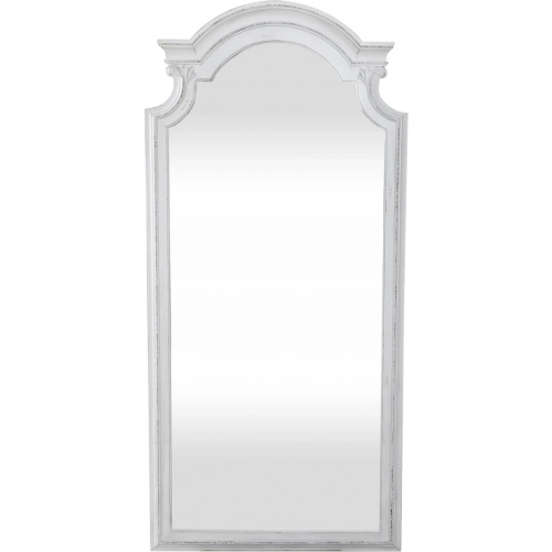 Magnolia Manor Floor Mirror in Distressed Antique White
