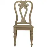 Magnolia Manor Splat Back Dining Chair in Weathered Bisque Wood (Set of 2)