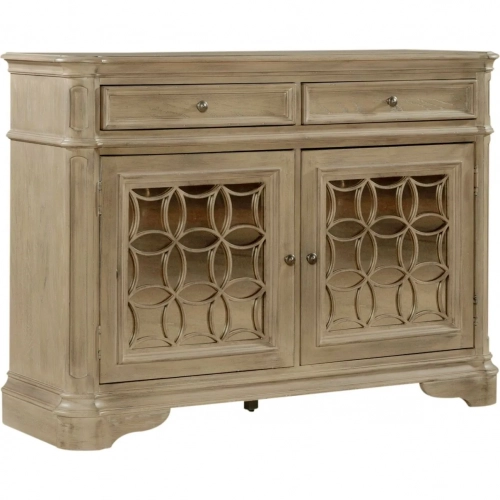 Magnolia Manor Buffet in Weathered Bisque Brown Wood