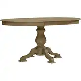 Magnolia Manor Pedestal Dining Table in Weathered Brown Wood
