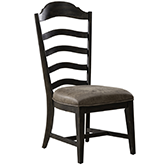 Paradise Valley Ladder Back Dining Chair in Brown Wood & Leatherette