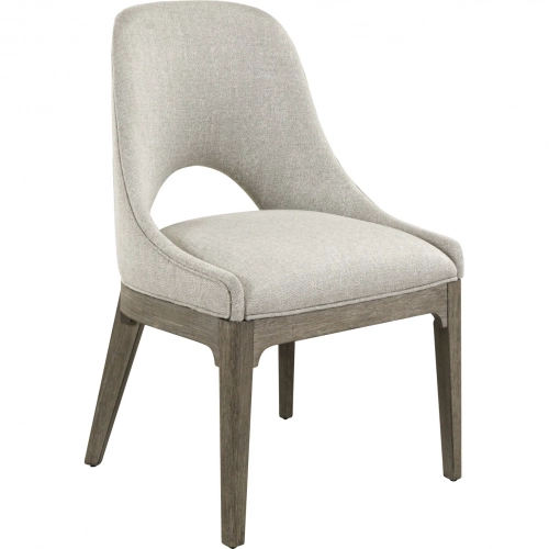 South Bend Dining Chair in Brown Wood & Neutral Fabric