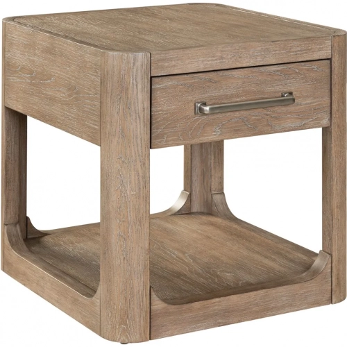 South Bend End Table in Burnished Clay Brown Wood
