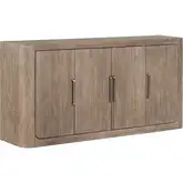 South Bend Server in Burnished Clay Brown Wood