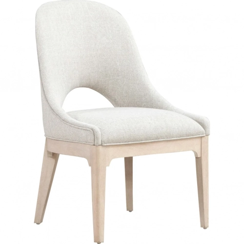 South Bend Dining Chair in Cloud White Wood & Neutral Fabric (Set of 2)