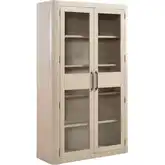 South Bend Bunching Display Cabinet in Cloud White Wood