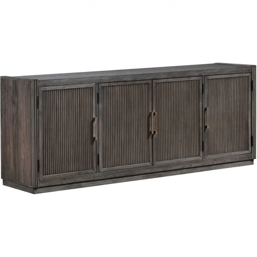 Modern Edge 77" TV Stand Console in Caffe Brown Wood