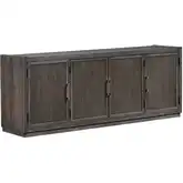 Modern Edge 77" TV Stand Console in Caffe Brown Wood