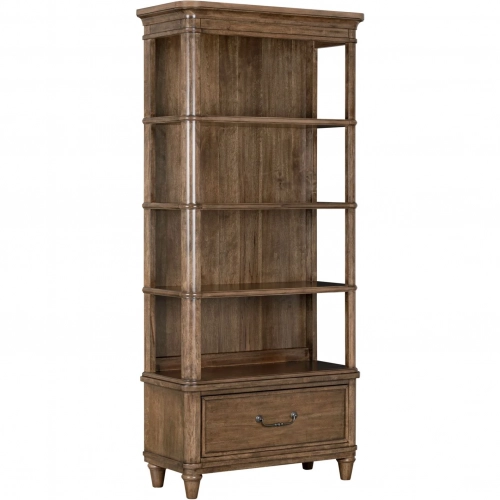 Harrison Heights Bookcase in Sienna Brown Wood