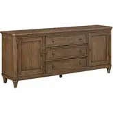 Harrison Heights 76" TV Stand Console in Sienna Brown Wood