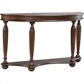 Allington Demilune Sofa Table in Rustic Birch Veneer