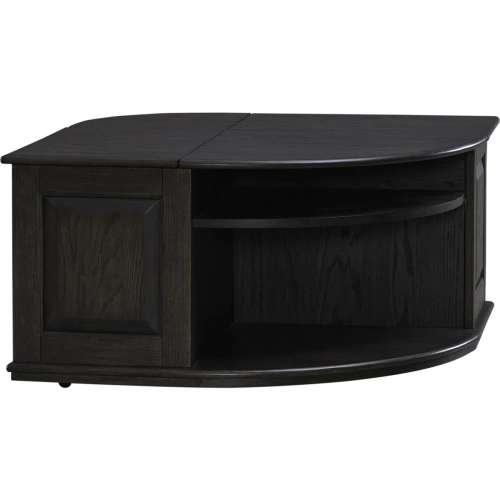 Wallace Lift-Top Coffee Cocktail Table in Aged Oak Brown Wood