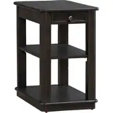 Wallace Chair Side Table in Aged Oak Brown Wood