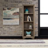 Sun Valley Pier Unit Bookcase in Sandstone Finish Wood