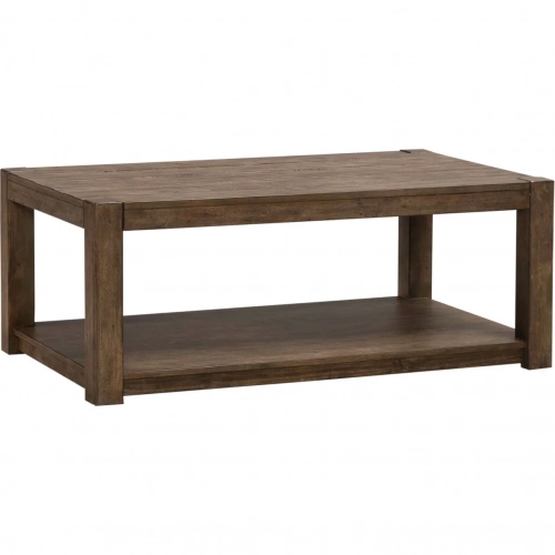 Broadmore Coffee Cocktail Table in Brown Rustic Birch Veneer