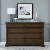 Arden Road 8 Drawer Dresser in Distressed Stain Cherry Finish